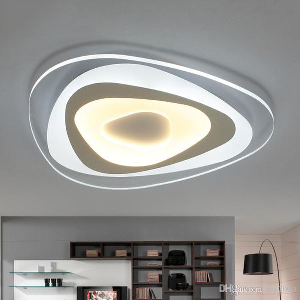 Sala Home Living Triângulo Sala da sala para luzes Lâmpada de quarto moderno Lustres teto LED ultrafino decort wsjfj