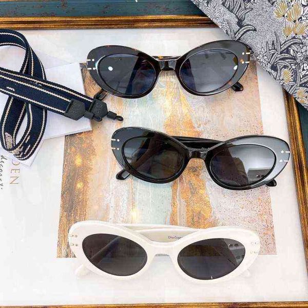 

luxury brand women's sunglasses 2022 family d personalized cat's eye female vintage eyewear designer elegant men sunglass, White;black