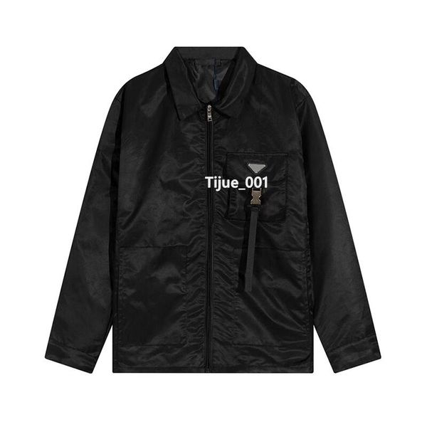 

22ss france new early spring autumn zipper jacket tooling black lapel neck fashion casual chest pocket man high end designer jackets street, Black;brown