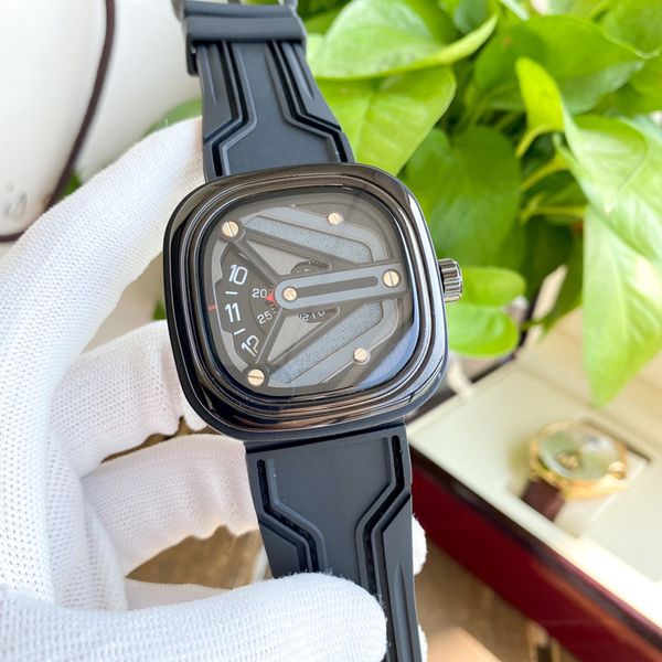 

classic men watch automatic mechanical wristwatch 47mm waterproof fashion wristwatch montre de luxe watches, Slivery;brown