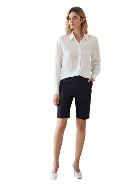 

motf premium cotton straight leg shorts 70yj#, White;black