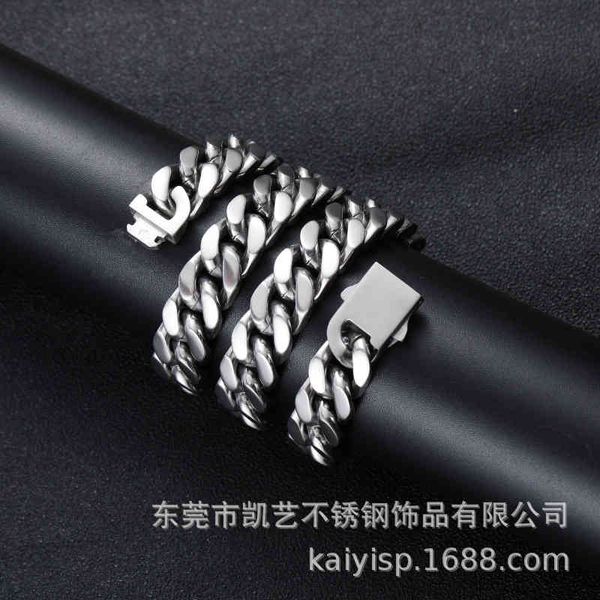 

hip hop punk stainls steel men's titanium steel necklace, Black