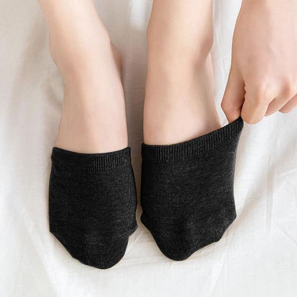 Socken Strumpfwaren 5 paare/satz Sommer Einfarbig Für Frauen Anti Rutschen Halbe Zehe Socke High Heels Vorderen Fuß CottonSocks