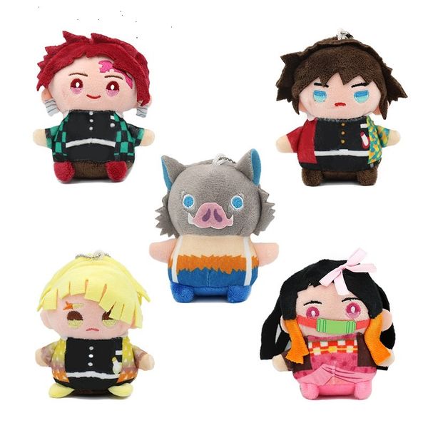 

dhl 10cm demon slayer cartoon anime toys slayer kazuma tanjiro nidouzi hand donew plush toy kids favorite gift
