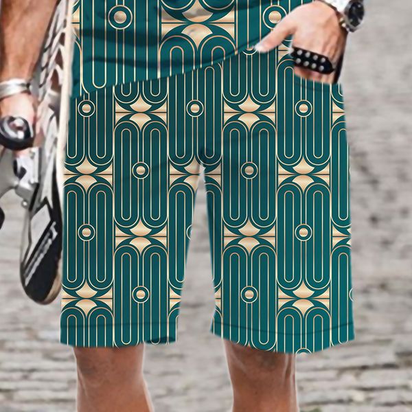 

loose men's casual shorts harajuku quick dry cool beach pattern elastic waist man oversized swimsuit funny swimming fashion 220624, White;black