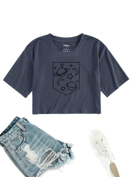 

galaxy print tee s6tp#, White