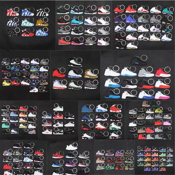 

mini silicone sneaker keychain bag woman men kids key ring gift key holder charm accessories chains, Red;blue