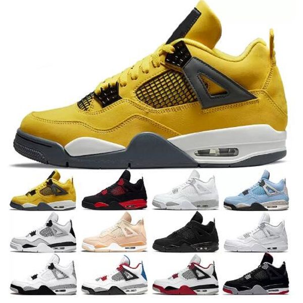 

jumpman 4s basketball shoes 4 men 4s military black cat red thunder lightning university blue white oreo bred pure money what th mens traine