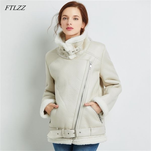 Cappotti di pelle di pecora da donna invernali addensati in pelliccia sintetica cappotto femminile fodera in pelliccia giacca di pelle 220815