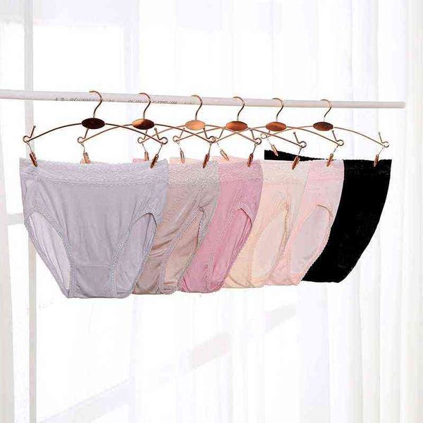 

womens 100% mulberry silk knitting panties fashion smooth low-rise lightweight antibacterial breathable comfortable underwear t220810, Black;pink