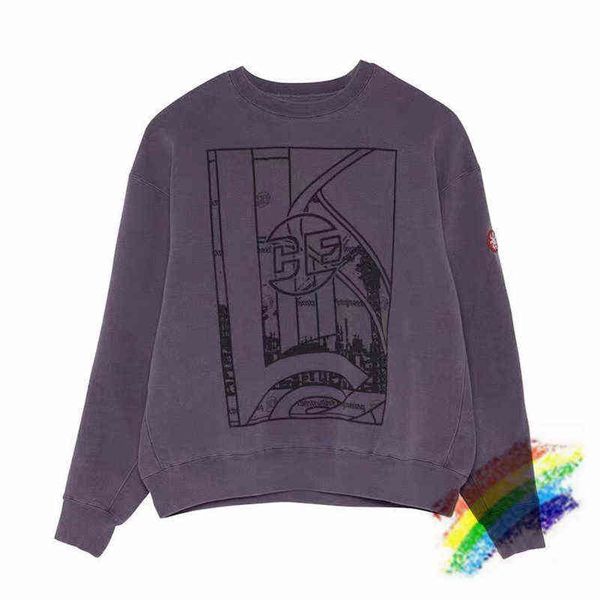 

vintage purple cavempt c.e crewneck men woman nice washed abstract painting sweatshirts cav empt hoodies, Black