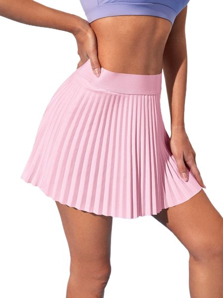 

breathable softness pleated tennis skort with phone pocket 98mj#, Gray