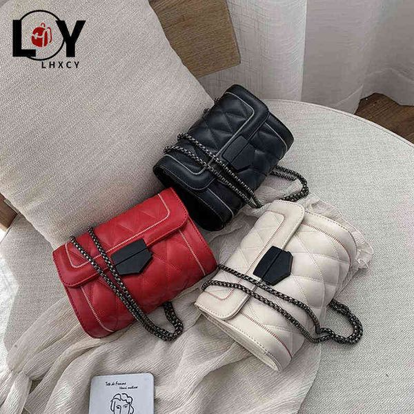 

classic pu leather rhombus lattice crossbody bags waterproof luxury travel shoulder bags fashion chain designer bag g220506