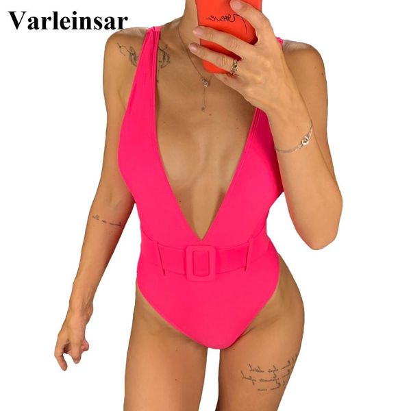 

7 color one piece swimsuit women swimwear female bather with waistband high waist bathing suit swim wear monokini v1309, White;black