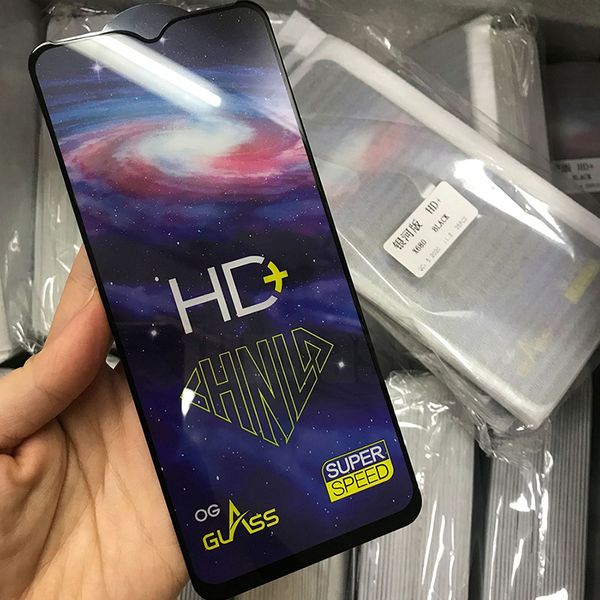 OG Super Speed Displayschutzfolie aus gehärtetem Glas, Vollkleber-Abdeckung, gebogene Schutzfolie, Schutzschild für Samsung Galaxy Note 21 FE 20 A02 A12 A22 A32 A42 A52 A72 A82 A92