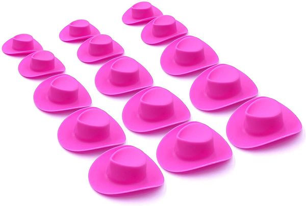 

10 pcs plastic mini cute hat cowgirl craft tools for doll party accessories miniature cake toy pretend play dollhouse 1221217