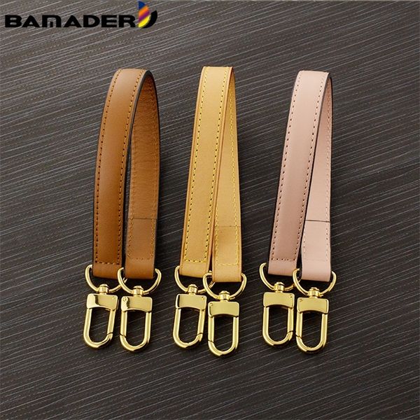 

bamader handle strap for handbags genuine leather short shoulder bag strap neonoe bucket bag accessories obag handle hand straps 220521, Black