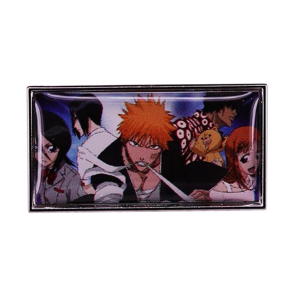 

collections japanese anime icons bleach enamel pin brooches clothes backpack collar badge lapel pin jewelry gifts, Blue