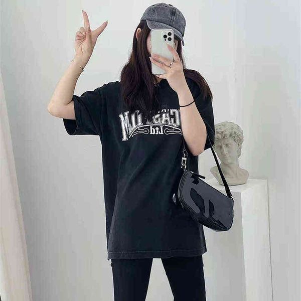 

kith broken letter printing short sleeve tide brand high street leisure washing old loose men's and women's same style, White;black