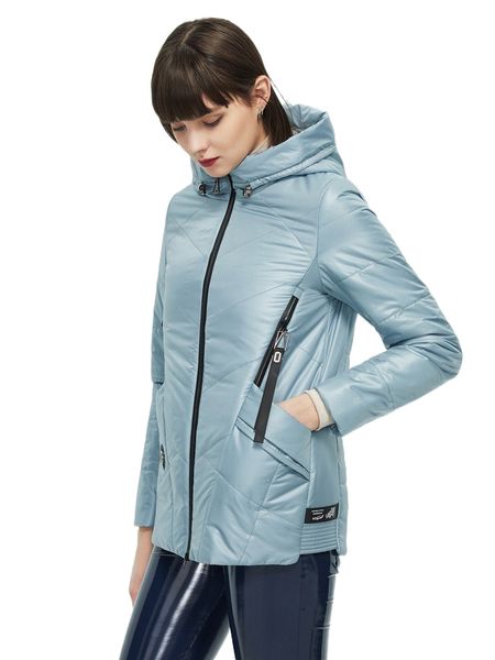 

hailuozi letter patch zip up hooded winter coat i0s9#, Black