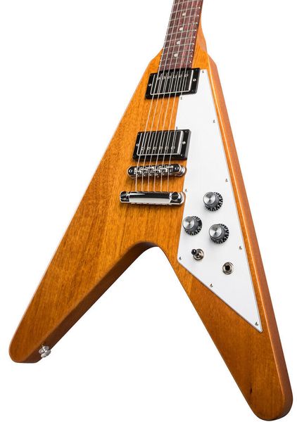 

electric guitar flying v antique natural