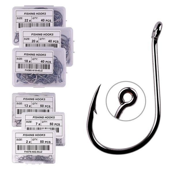 

50pcs 20pcs box circle carp eyed fishing hook size 222# ring eye japan fishhooks fishing hooks single jig fish hook tackle 220623