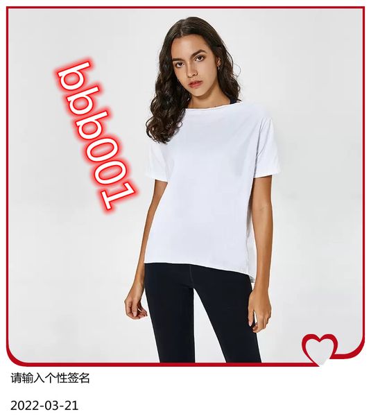 

no-see through yoga t-shirt solid colors lu-57 women fashion outdoor yoga tanks sports running gym clothes, White;red