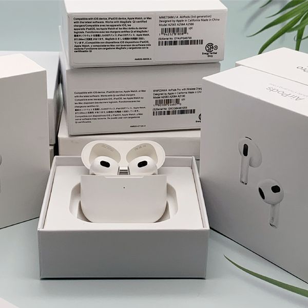 

earphones aaa+ quality for apple airpods 3 airpods pro air pod gen ap3 pro ap2 ap1 h1 chip rename gps metal hinge wireless in-ear bluetooth
