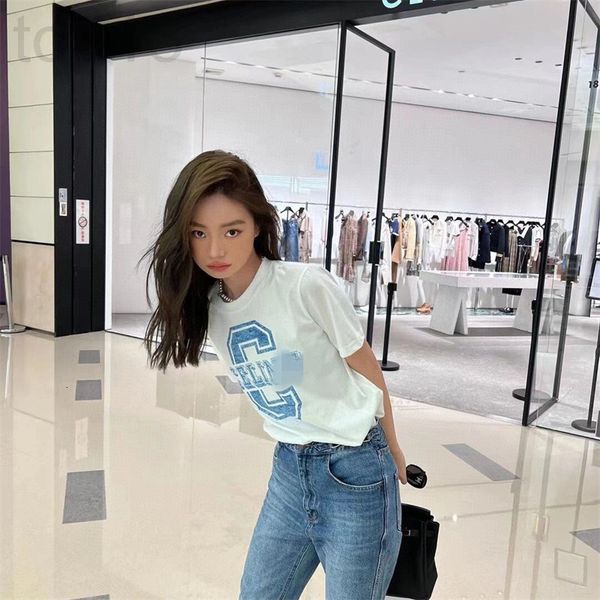 

women's t-shirt designer fashion brand printed short sleeve t-shirt women's new simple and versatile minority foreign style, age, White