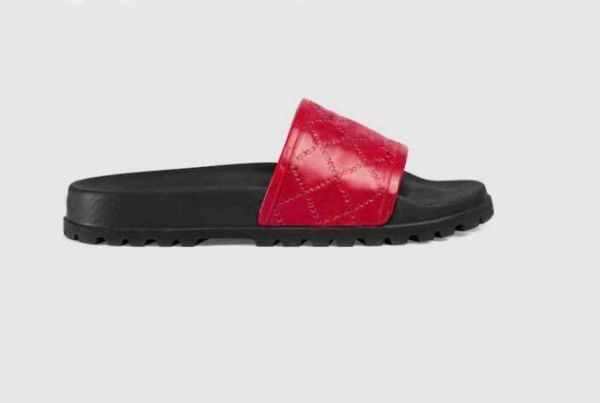 

10a designer rubber slide sandal floral brocade men slipper gear bottoms flip flops women striped beach causal slippers with box size 35-46, Black