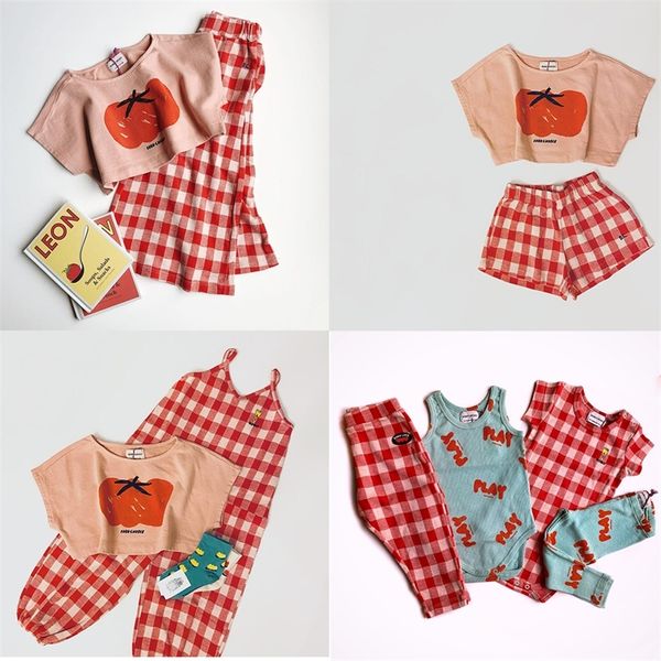 

summer bc brand kids t shirts for girls boys fashion print knit sweater baby oddler cotton ops ees clothes 220507, White