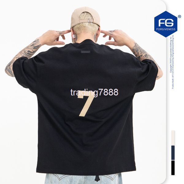 

men's t-shirts fg menswear | spring and summer high street fashion brand season 7 main line fog digital 7 flocking short sleeve t-shirt, White;black