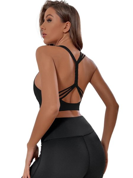 

open back sports bra p3nc#, Gray