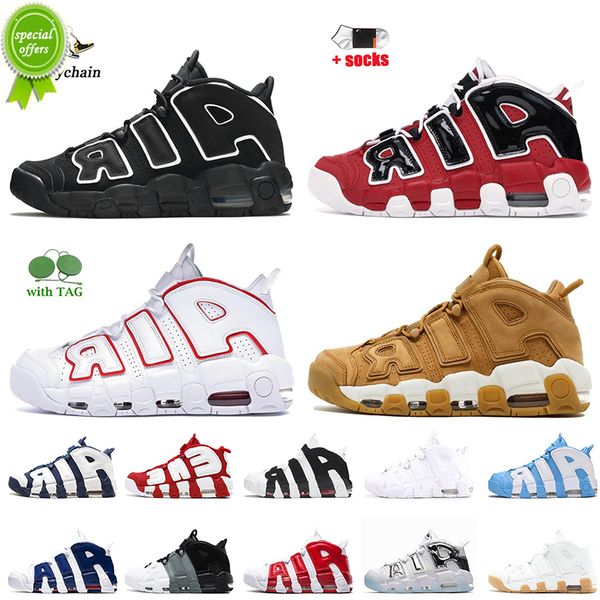 

fashion women mens uptempos scottie pippen basketball shoes black bulls hoops pack white varsity red premium wheat university blue unc split