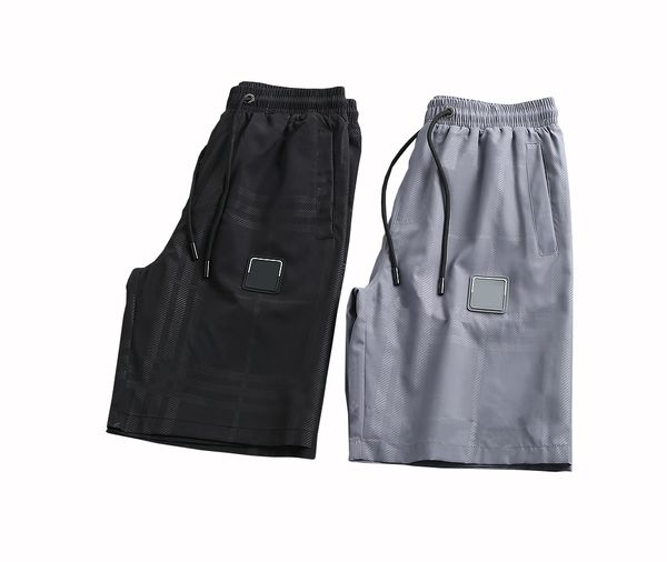 

new pattern summer men's shorts designer casual sports fashion quick drying men's beach pants black gray two-color letter short as, White;black