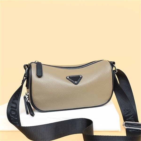 

for for leather women's simple fashion contrast color single messenger texture foreign style soft leather small square clearance outlet
