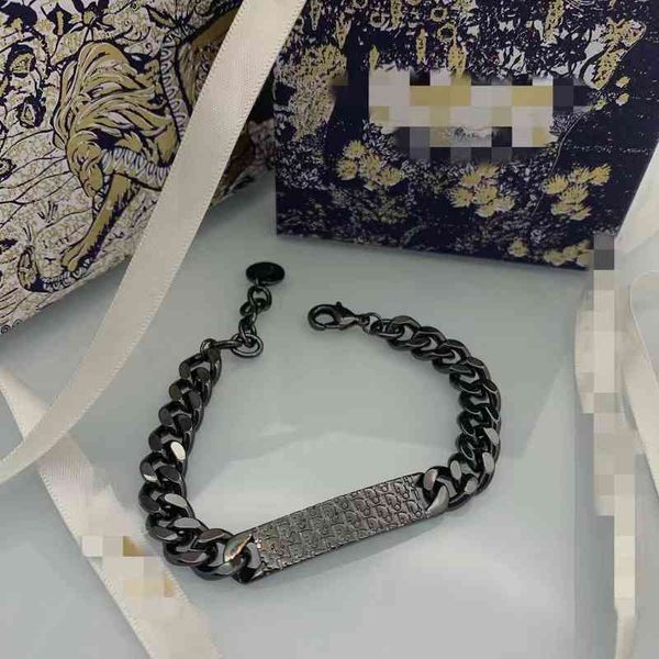 

new bracelet red simple letter plated black gold bracelet