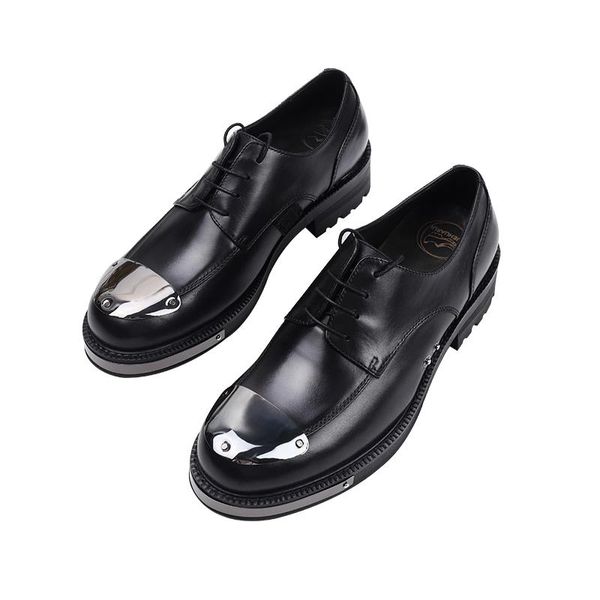 Kleid Schuhe Schnalle Herren Leder Metall Nieten Casual Fashion Hand Made Geather Derby für Männer