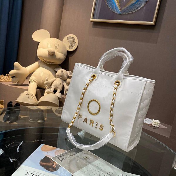 

luxury designer brand handbags women's evening bags ch metal badge tote bag small mini fashion beach handbag female capacity large leat, Black;red