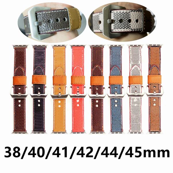 

for apple watch band iwatch 7 se 6 2 3 4 5 series i watch strap 41mm 45mm 42mm 38mm 44mm link chain wristband real leather smart straps fash