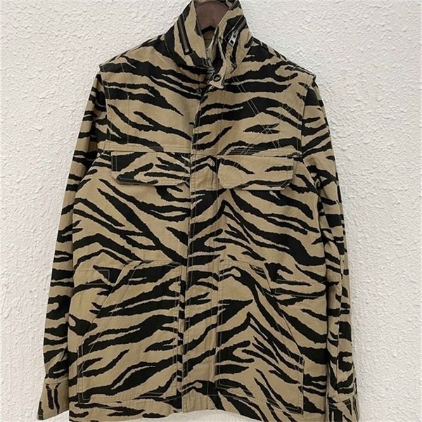 

women jackets tiger stripes singlebreasted back letters printed coat 220809, Black;brown