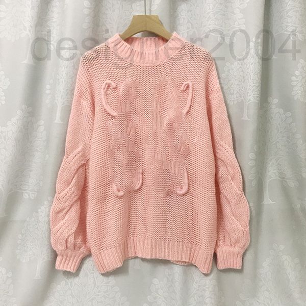 

women's sweaters designer autumn 2021 new high-grade french flash mohair sweater loose and lazy hollow out pink for women zu0l, White;black