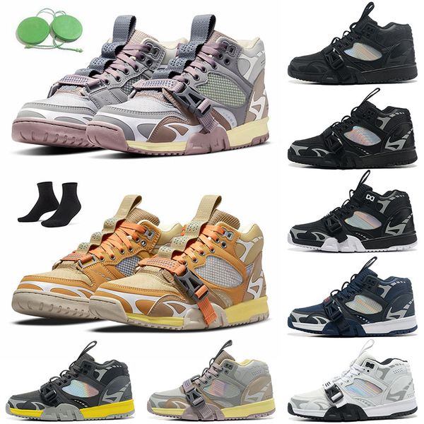 

classic air trainer 1 utility basketball shoes 35th anniversary men sports honeydew dark smoke grey all white black silver coriander blue gr