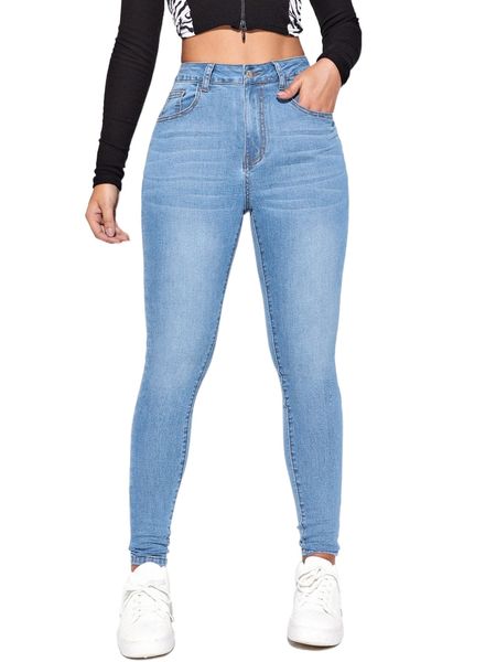 

high waist skinny jeans w0dx#, Blue