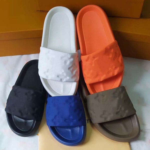 

fashion sandal slipper women men luxury designer slippers shallow beach leisure indoor full set of accessories summer slippers for ladies, Black