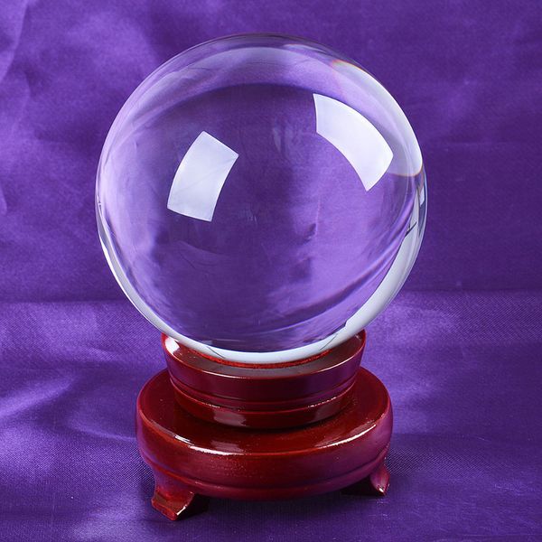 Navio dos EUA 120mm raro claro quartzo asiático feng shui bola de cristal esfera de moda de moda decoração de boa sorte y200104