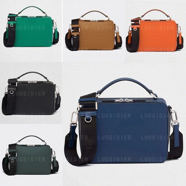 

brique bag in saffiano messenger bag crossbody handbag bag logo nylon lining woven nylon leather shoulder strap zipper pockets purse wallet