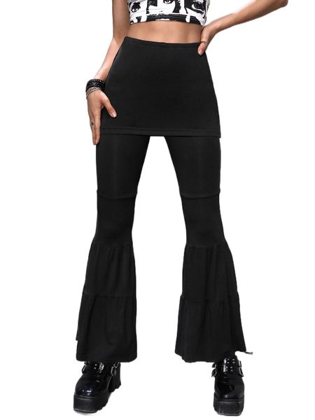 

high waist flare leg pants z8hy#, Black;white