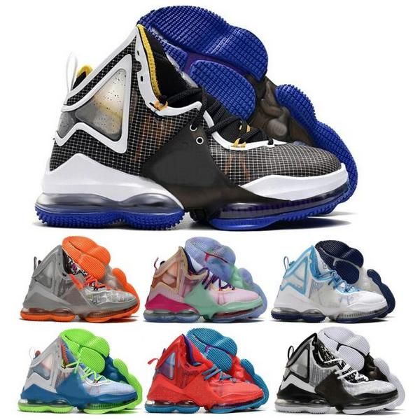 

men basketball shoes lebrons 19 19s sneakers hardwood classic tune squad valentines day space jam blue christmas 2022 man fashion trainers s