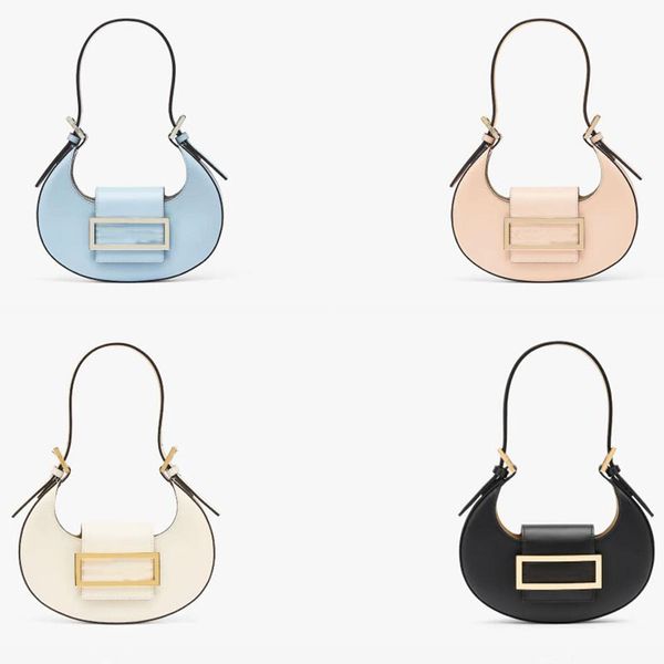 

designer cookie hobo bag women mini cowhide shoulder bag nano handbags girl baguette with metal buckles size 22cm